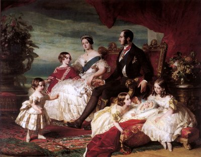 Koningin Victoria, Prins Albert en kinderen door Franz Xaver Winterhalter